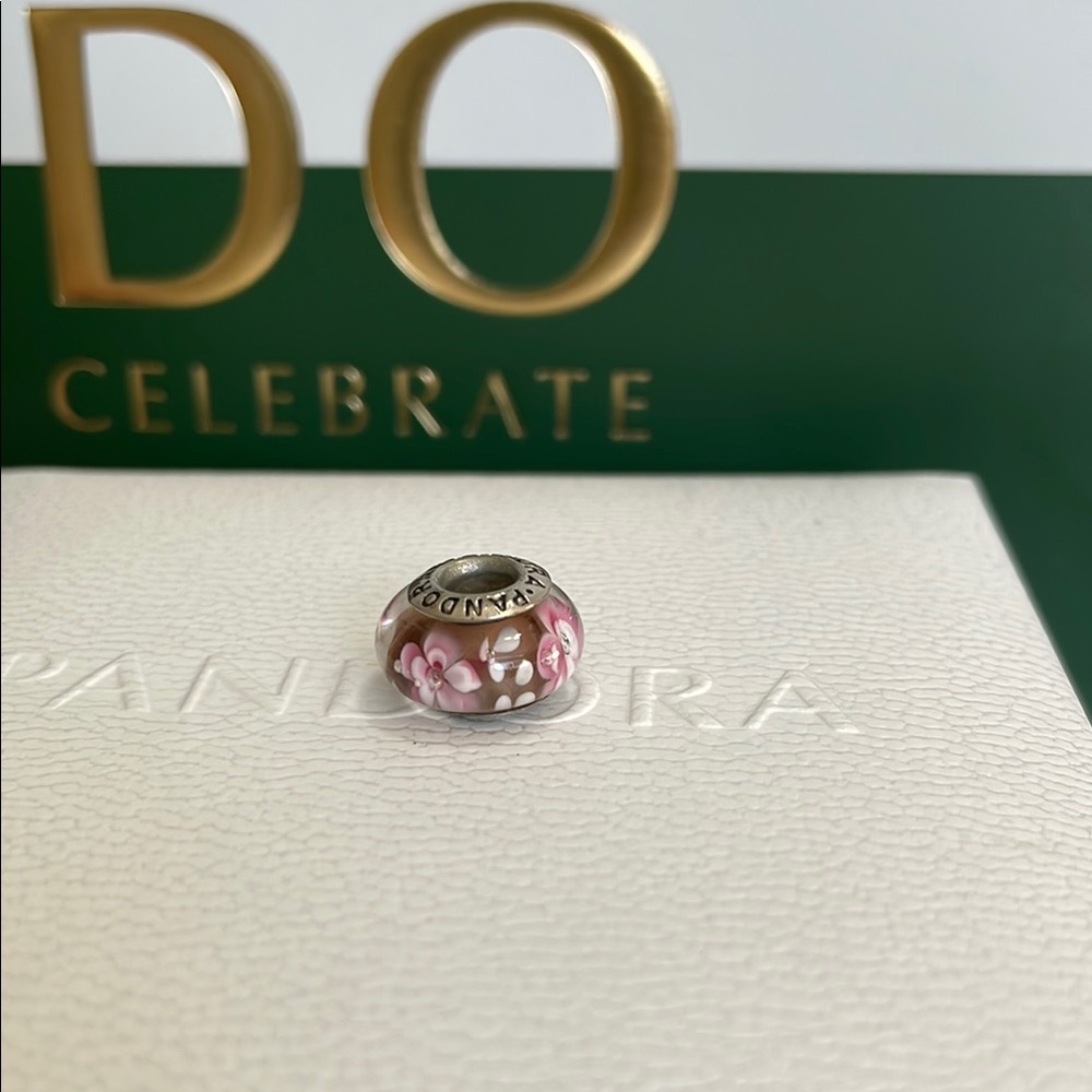 Pandora Murano Pink Floral Charm